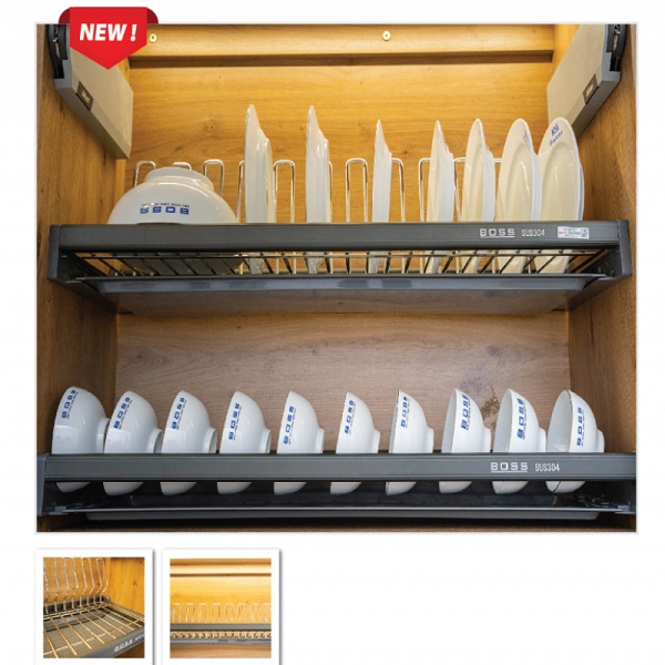 GIÁ BÁT ĐĨA CỐ ĐỊNH NAN OVAL BOSS BNVIP 8617